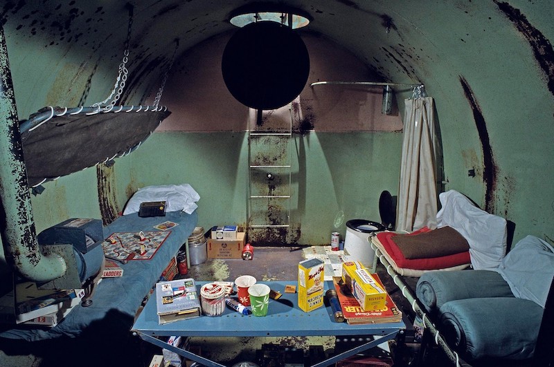 A suburban family fallout shelter in the 1950s. (Smithsonian)