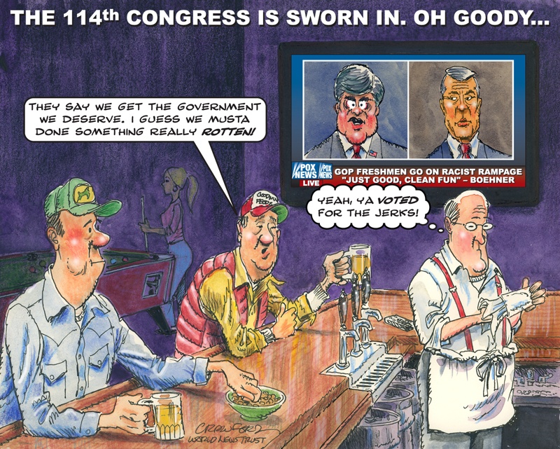 Really Rotten. Editorial cartoon by Gregory Crawford. © World News Trust 2015