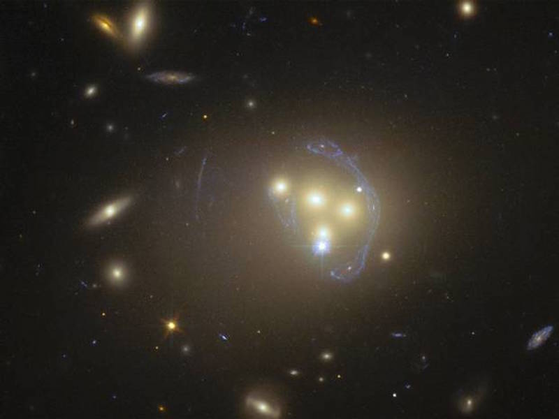 Hubble telescope enables first view of the cosmic entity 'interacting with itself.'