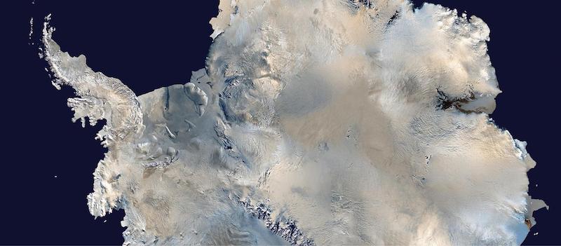 A satellite image of Antarctica. Credit: Wikipedia, Public Domain