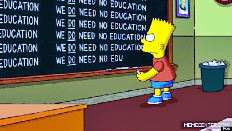 Image from "24 Bart Chalkboards For The 24th Anniversary Of ‘The Simpsons,’" Huffington Post. huffingtonpost.com/2013/12/17/bart-chalkboards_n_4459600.html