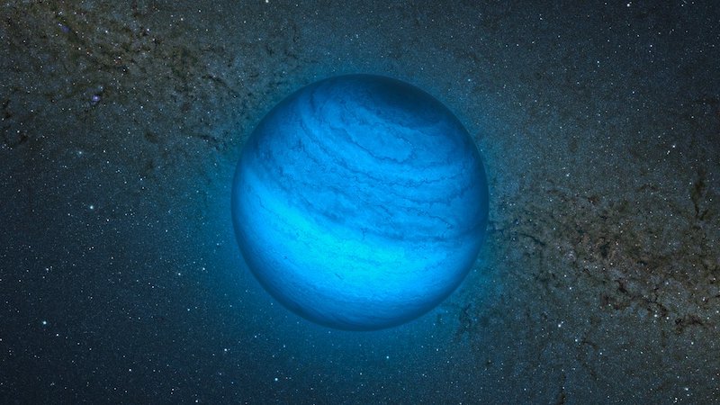 This artist’s impression shows the free-floating planet CFBDSIR J214947.2-040308.9. Credit: ESO/L. Calçada/P. Delorme/R. Saito/VVV Consortium.  Read more at: https://phys.org/news/2017-03-mysterious-isolated-astronomers.html#jCp