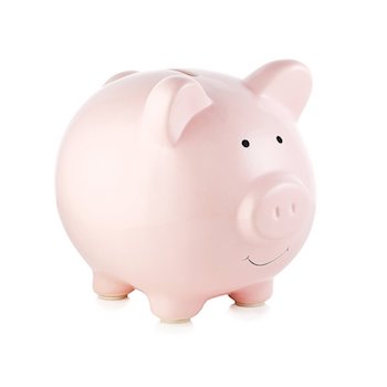 Pearhead Ceramic Pink Piggy Bank