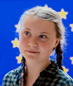 On 16 April 2019, Greta Thunberg is invited by the European Parliament to close the sessions of the Committee on the Environment. CC BY 2.0