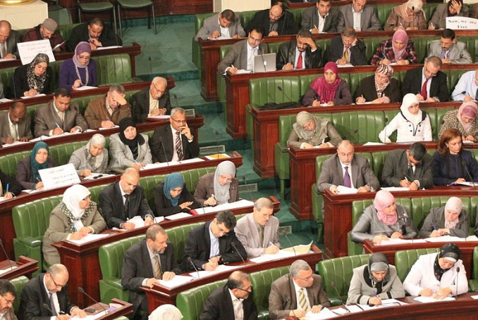 The Ennahda group at the Tunisian Constituent Assembly in 2011. (Photo: Parti Mouvement Ennahdha, via Wikimedia Commons)