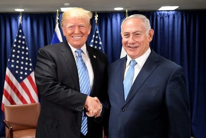Donald Trump (L) and Benjamin Netanyahu. (Photo: via MEMO)
