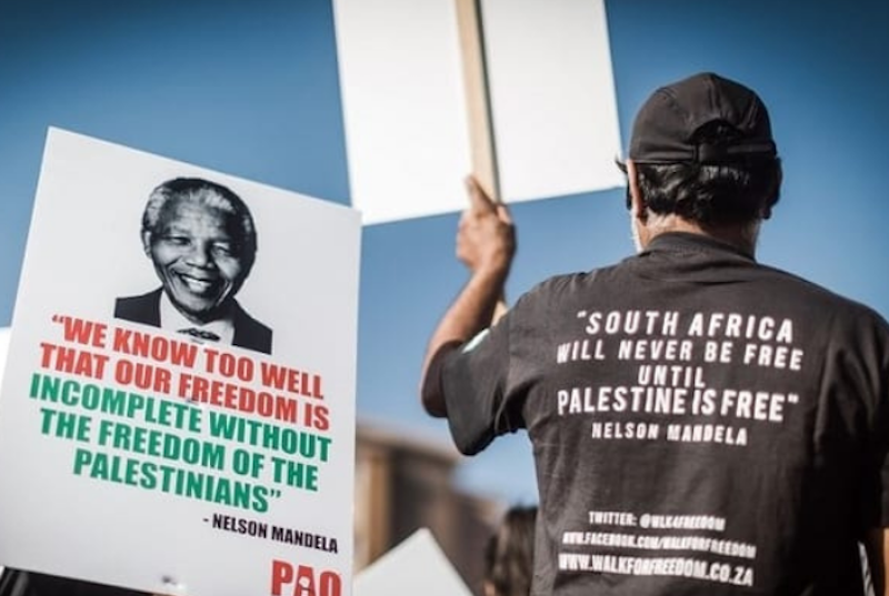 A pro-Palestine rally in South Africa. (Photo: Twitter, via MEMO)