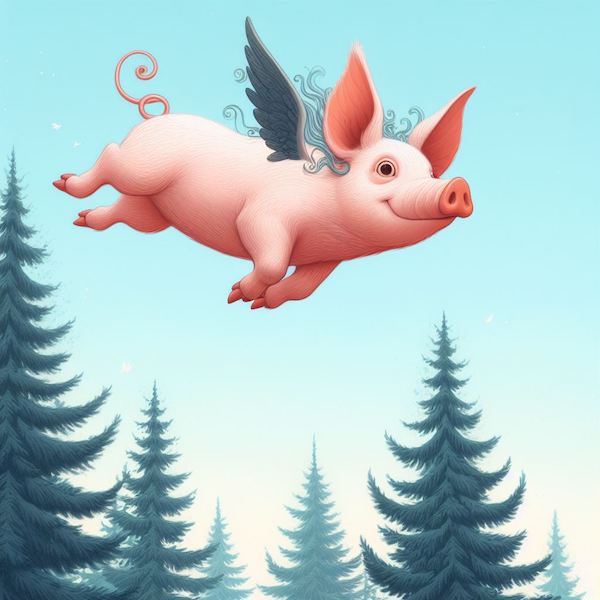 Flying pig. Bing