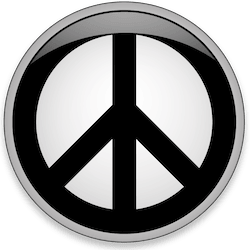A nuclear disarmament symbol, commonly called the "peace symbol." JorgenCarlberg, CC0, via Wikimedia Commons