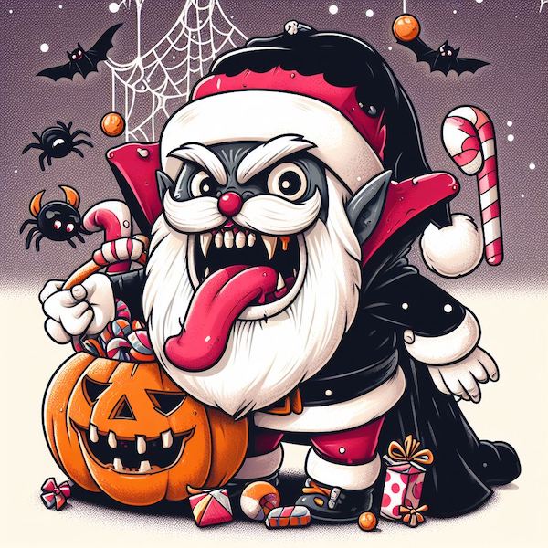 Santa Halloween vampire