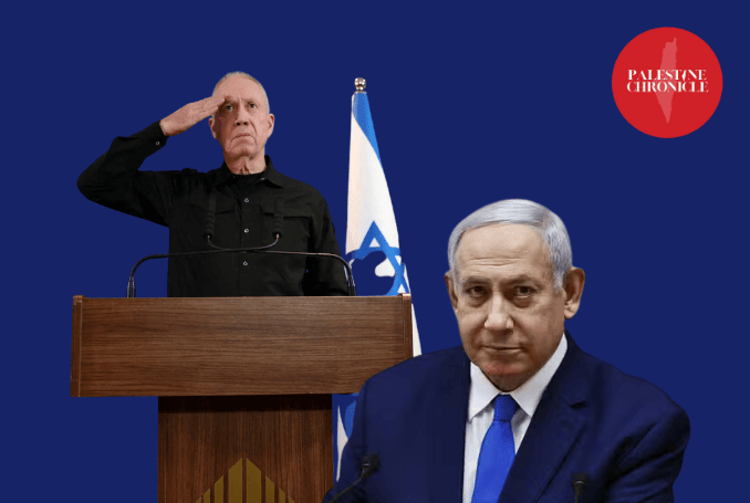 Israeli PM Benjamin Netanyahu dismissed Defense Minister Yoav Gallant. (Design: Palestine Chronicle)
